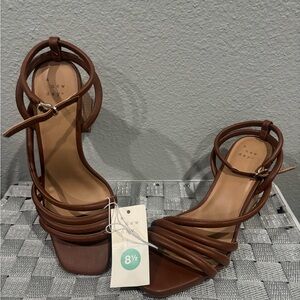 A New Day Brown Strappy Women’s Heels